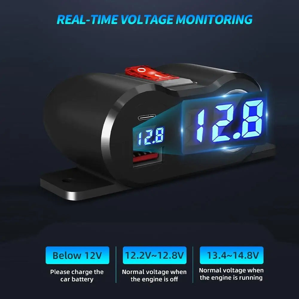 12V USB Car Charger Adapter PD3.0 QC3.0 Cigarette Lighter Socket Splitter - 15