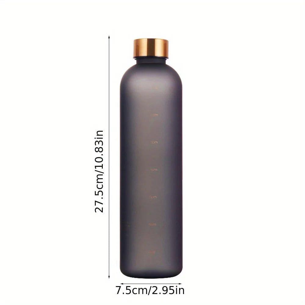 1L Motivational Water Bottle Leakproof Frosted Sport Hydration Flask - 6