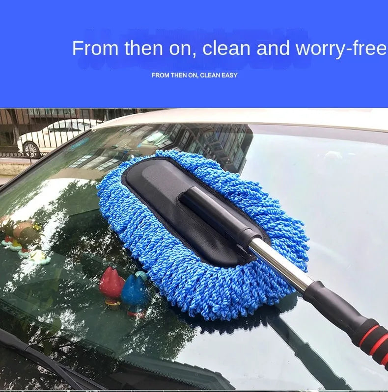Adjustable Microfiber Car Wash Mop and Cleaning Duster Kit
