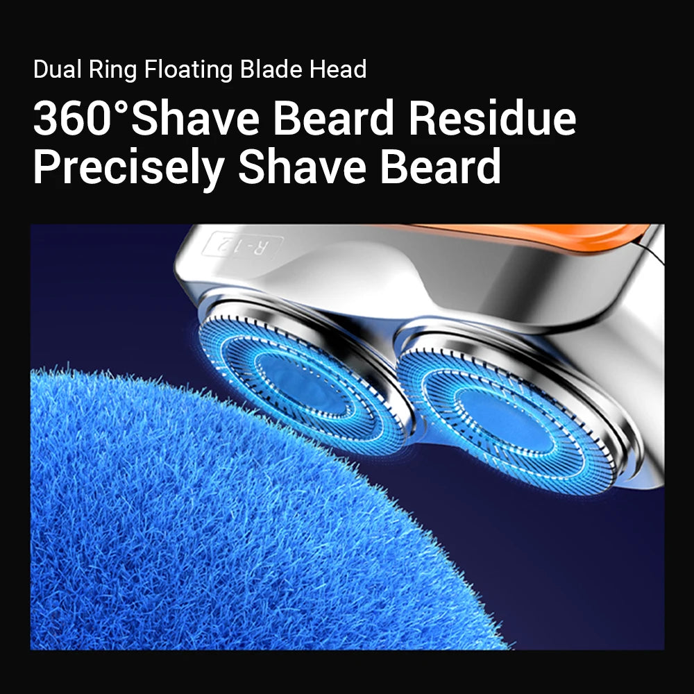 Portable Rechargeable Mini Electric Shaver with Digital Display