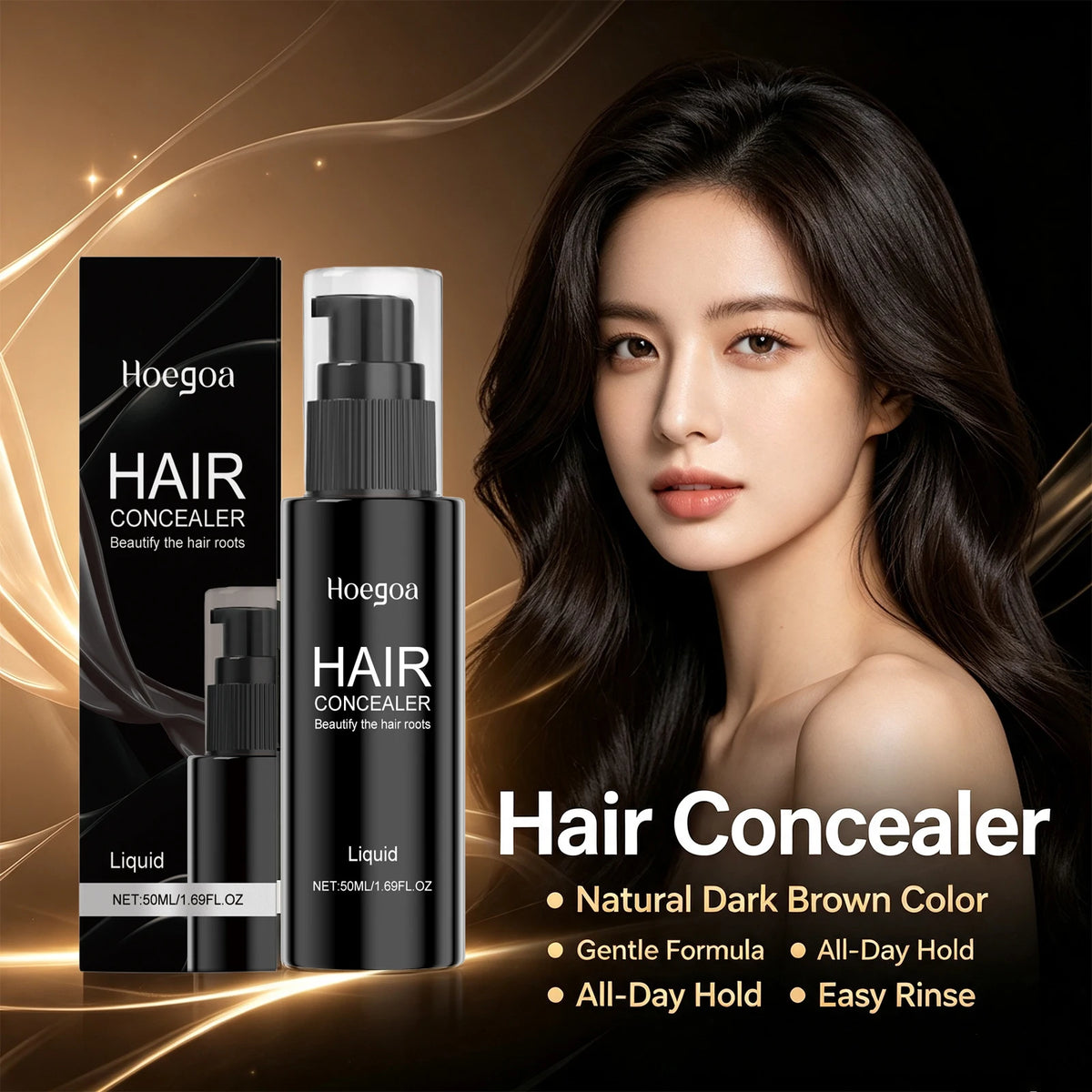 Instant Hairline and Gray Root Concealer for Thicker Fuller Hair