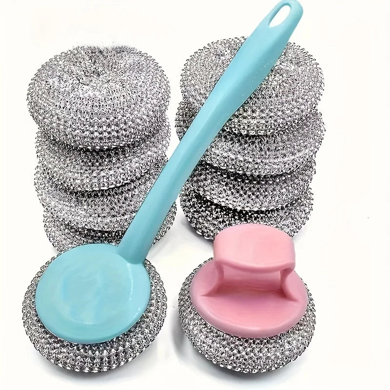 10 Pcs Nano Cleaning Sponge Set with Detachable Handles for Kitchen - 1