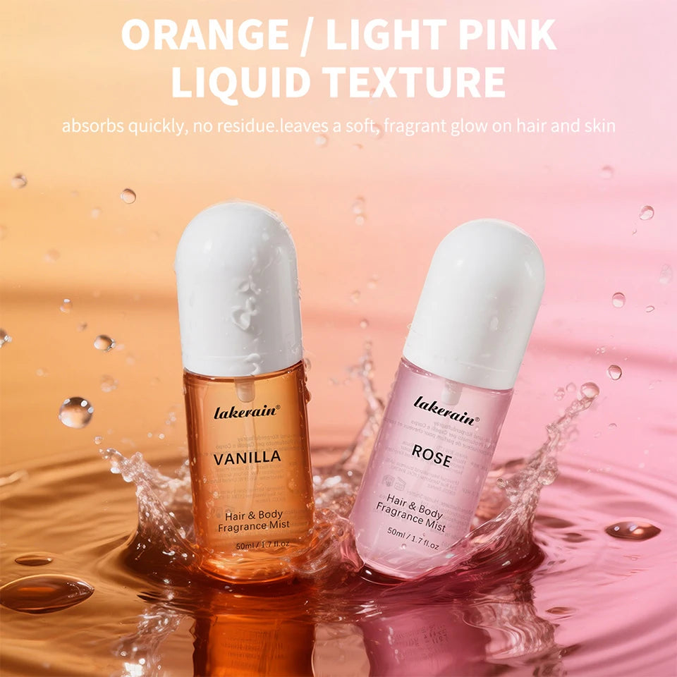 Long-Lasting Vanilla and Rose Hair and Body Fragrance Mist