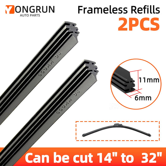 Universal Car Windshield Wiper Blade Rubber Refill Strips