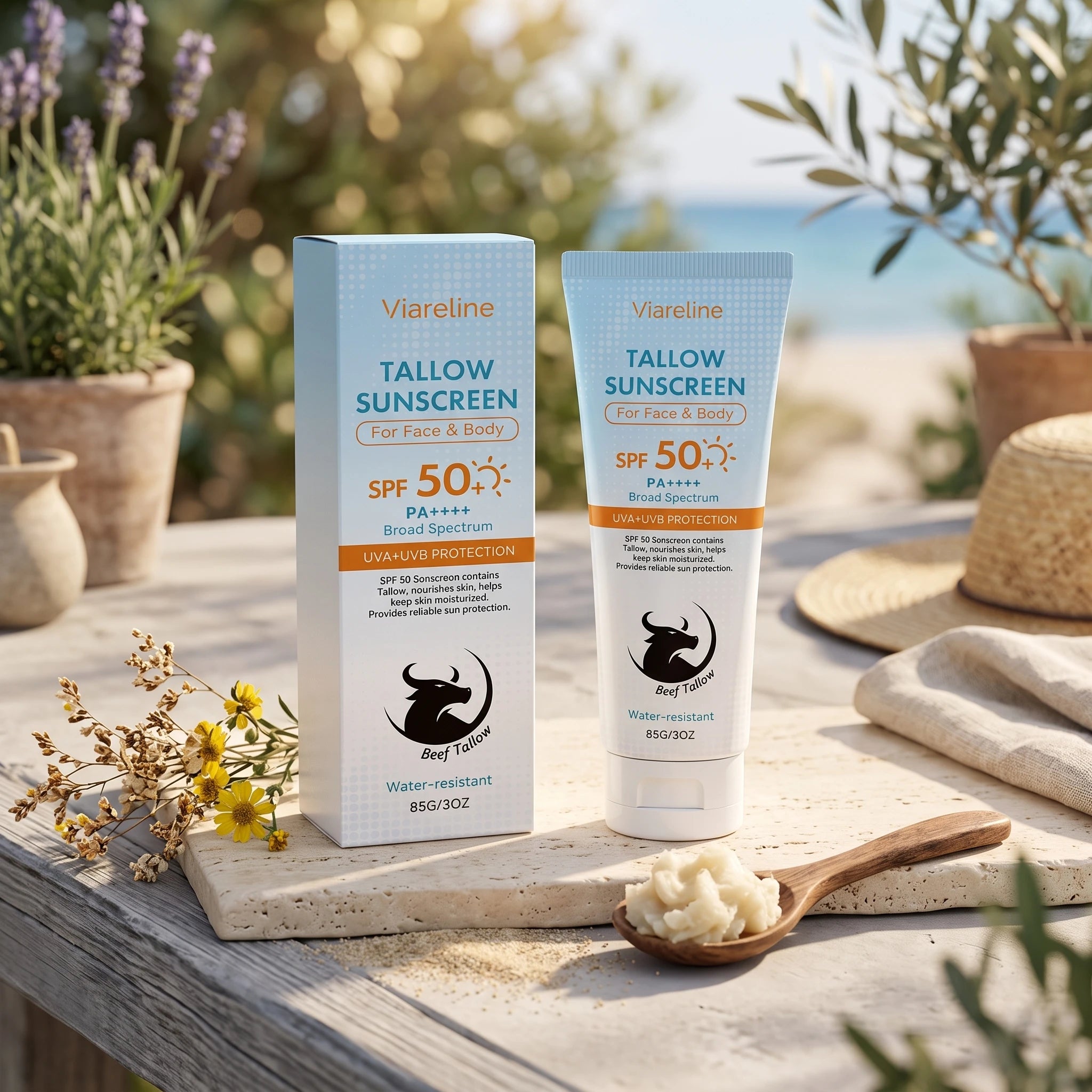 SPF 50 Tallow Hydrating Sunscreen for Face and Body - 6