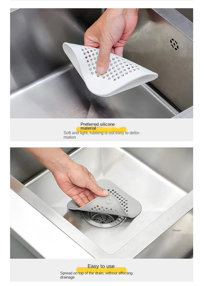 Silicone Suction Cup Shower and Sink Drain Hair Catcher