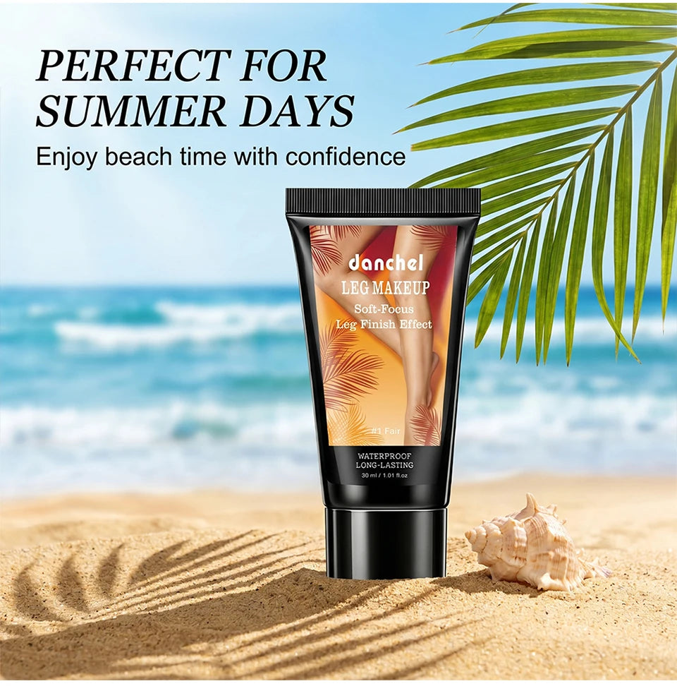 Waterproof Body Foundation and Leg Makeup with Applicator Glove