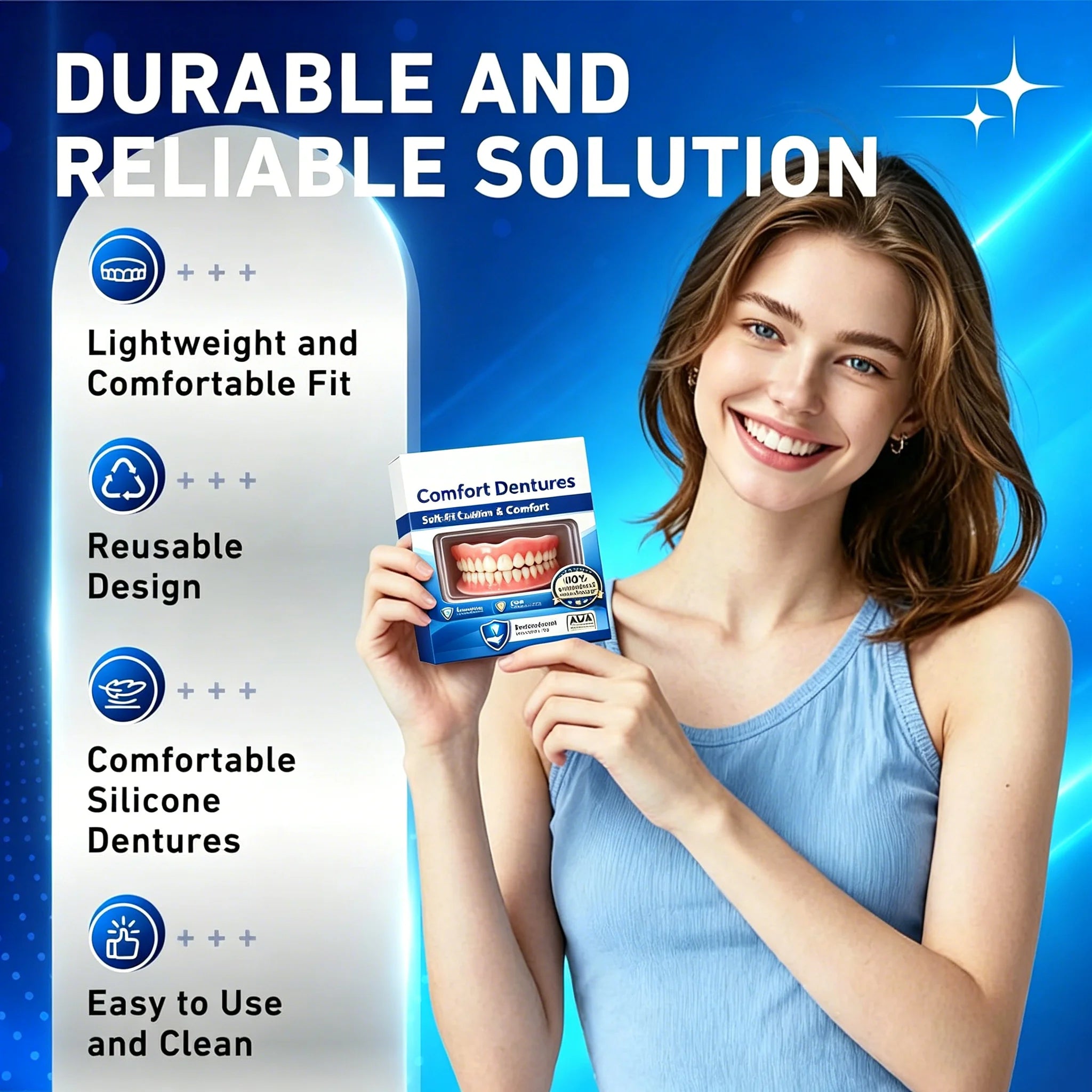 Comfort Fit Instant Smile Dentures for Men and Women - 5