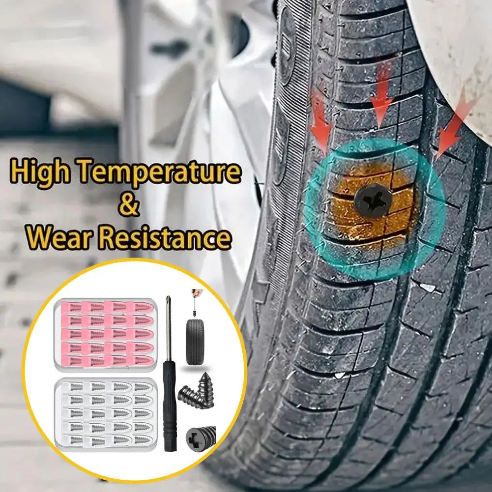 Quick Tire Puncture Repair Rubber Nail Kit