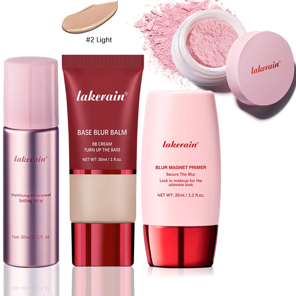 4-Piece Professional Makeup Base and Setting Set