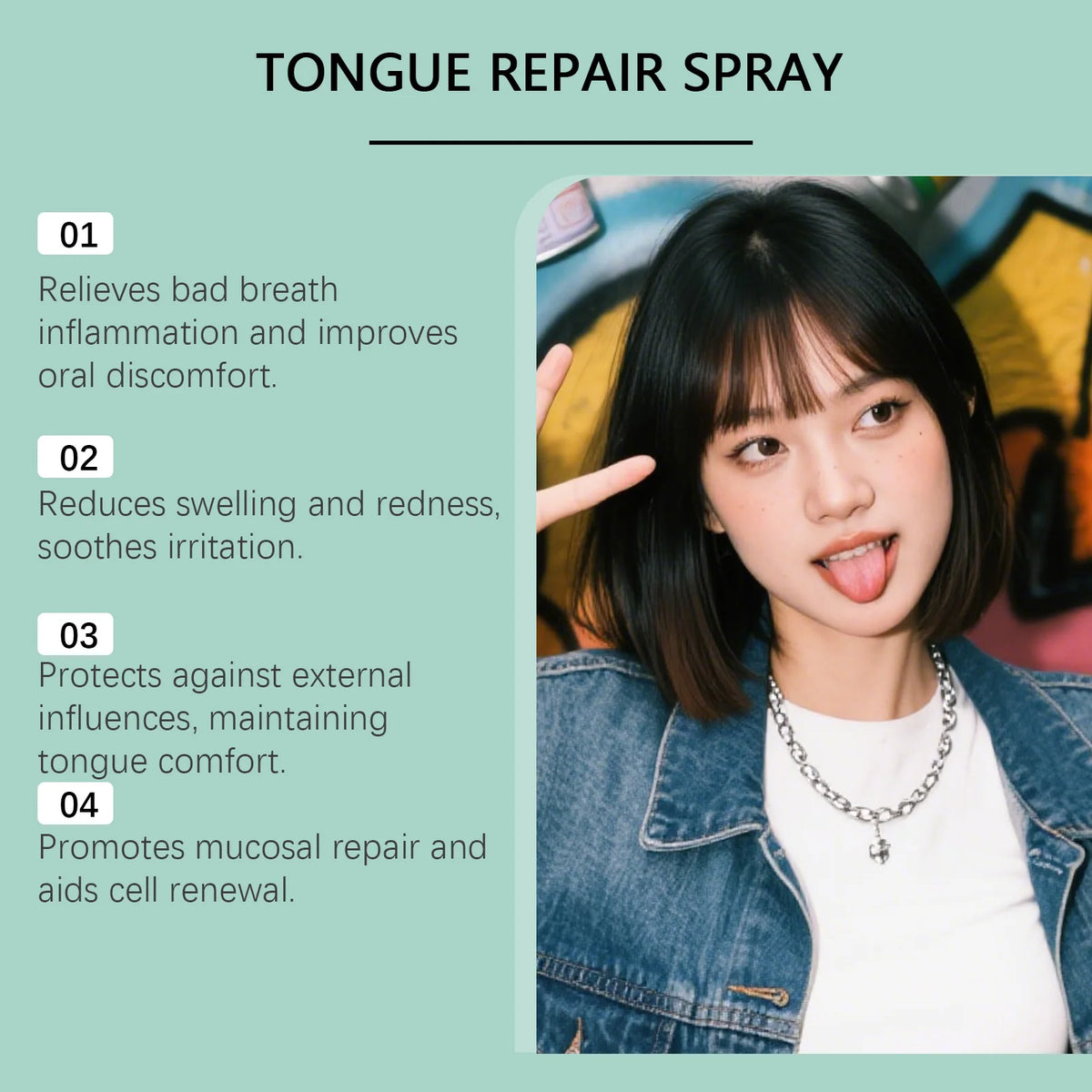 Tongue Repair Spray for Fresh Breath and Oral Comfort