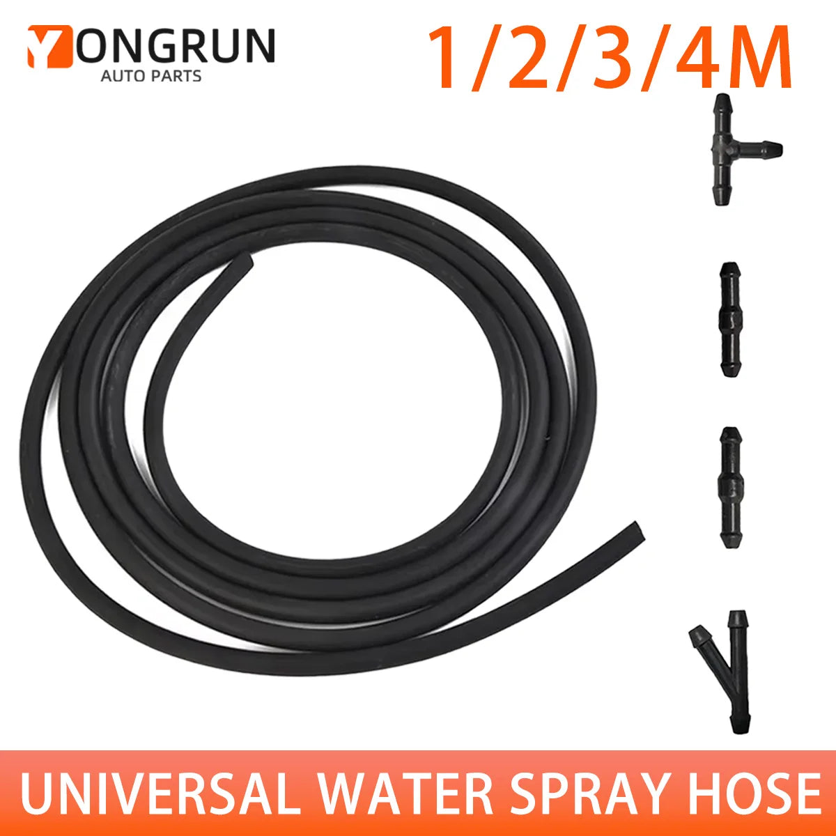 Universal Car Windshield Washer Nozzle Spray Hose Kit - 1