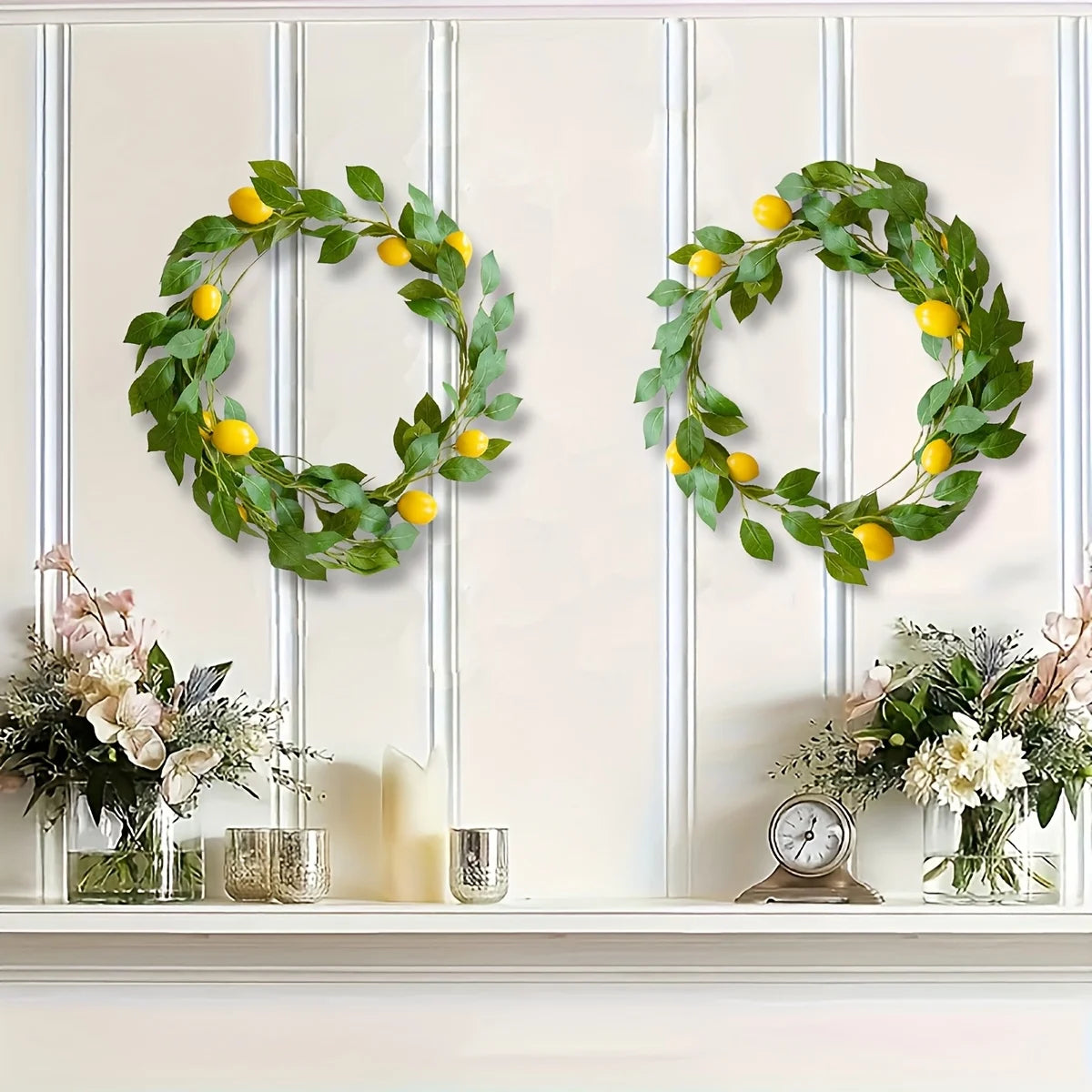 Artificial Lemon and Eucalyptus Garland for Home Decor