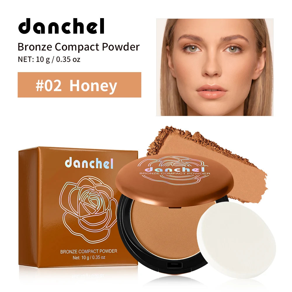 Matte Bronze Pressed Setting Powder for Facial Contouring
