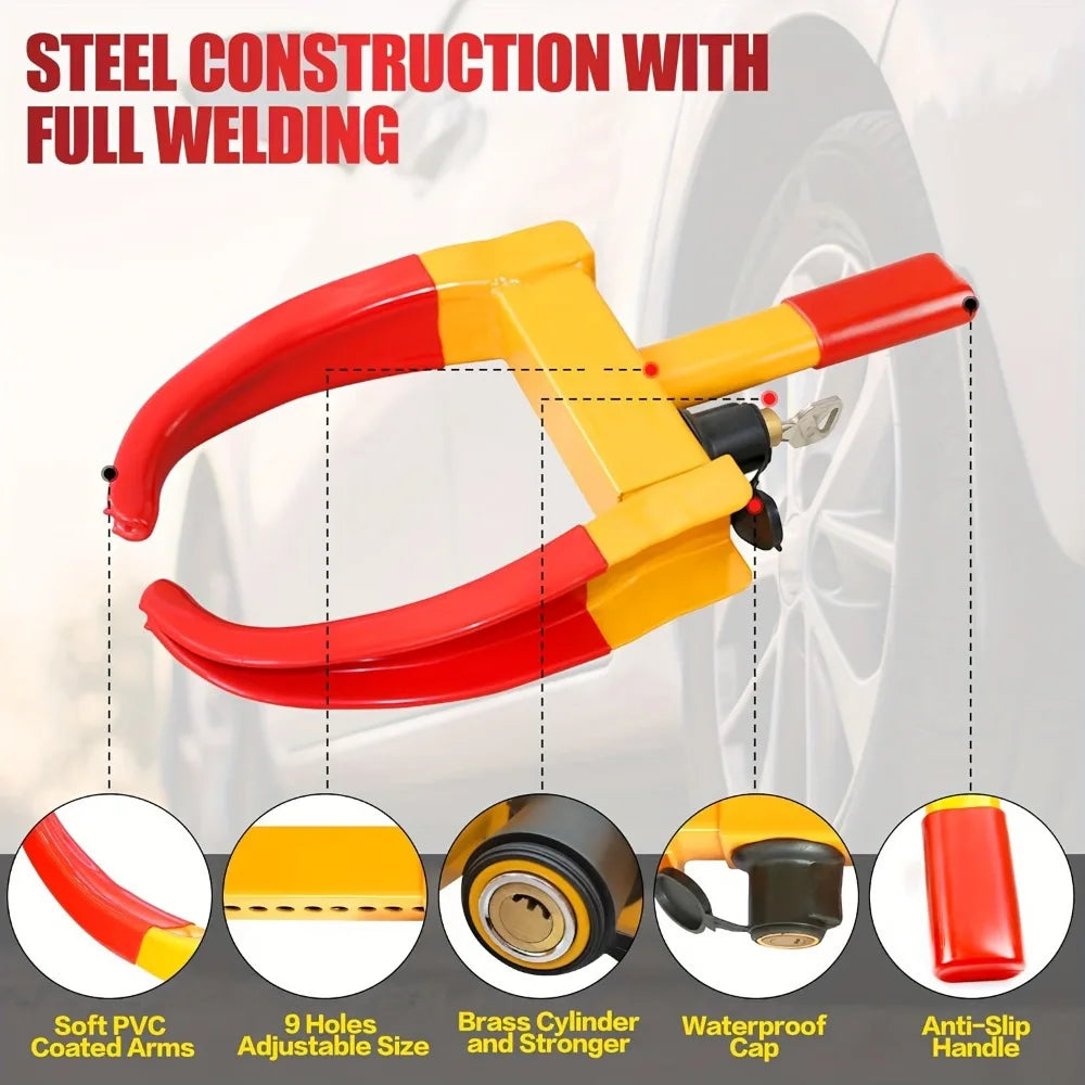 Heavy Duty Adjustable Anti-Theft Tire Wheel Lock