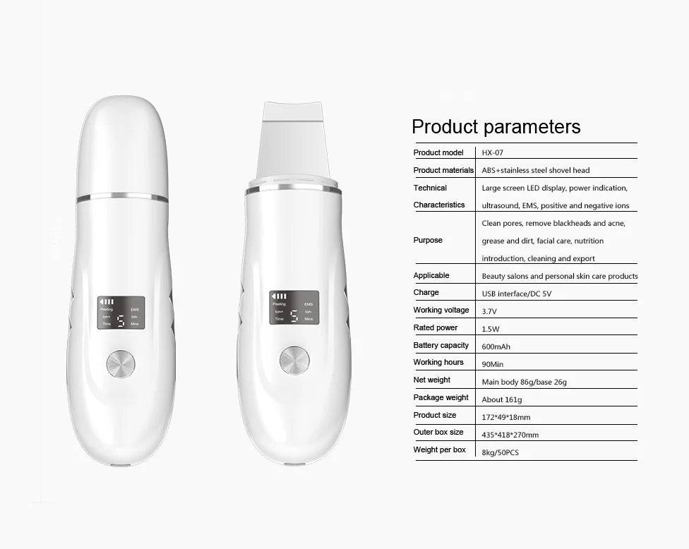 4-in-1 Ultrasonic Facial Skin Scrubber and Pore Cleaner - 14