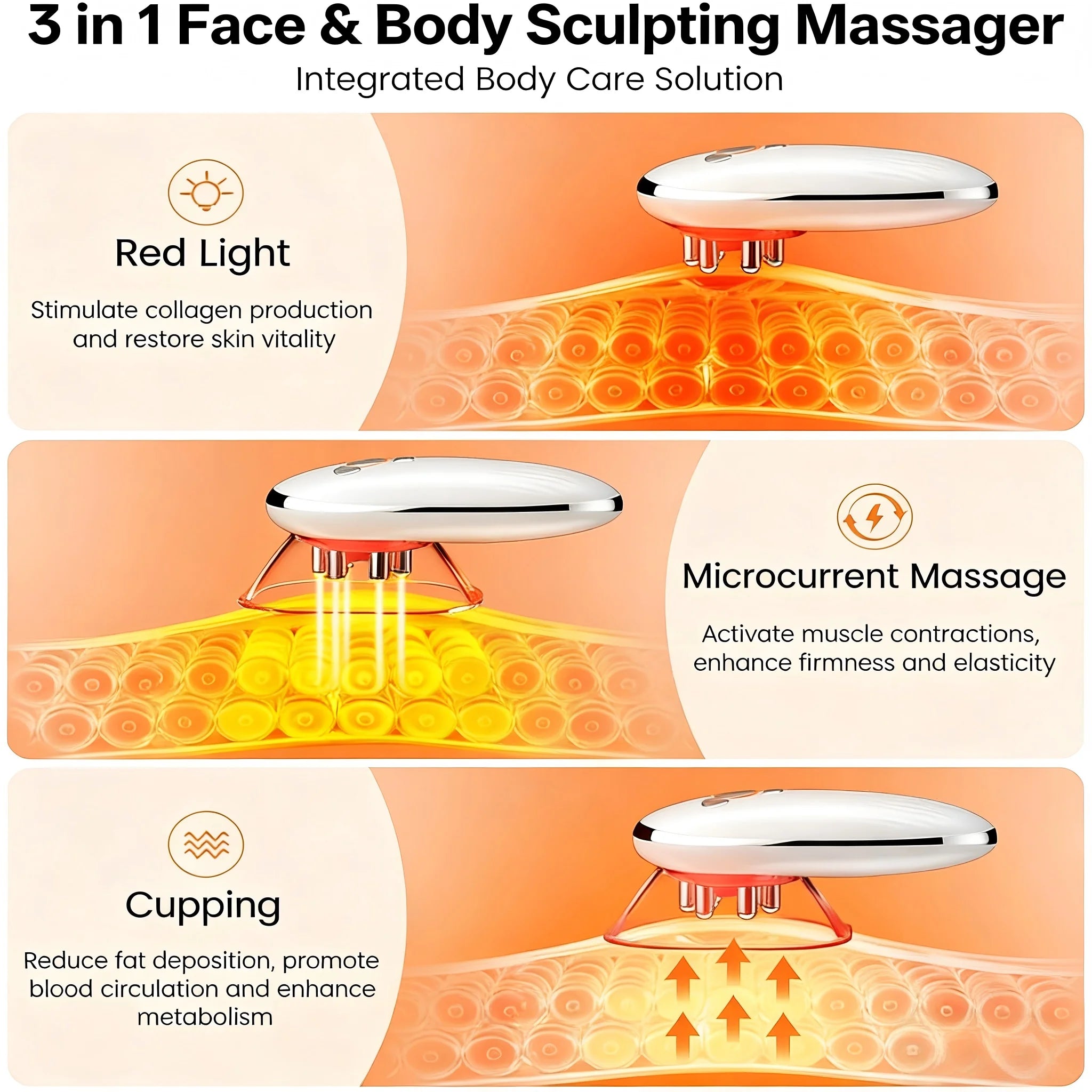 Electric Body and Face Sculpting Massager for Skin Tightening - 3