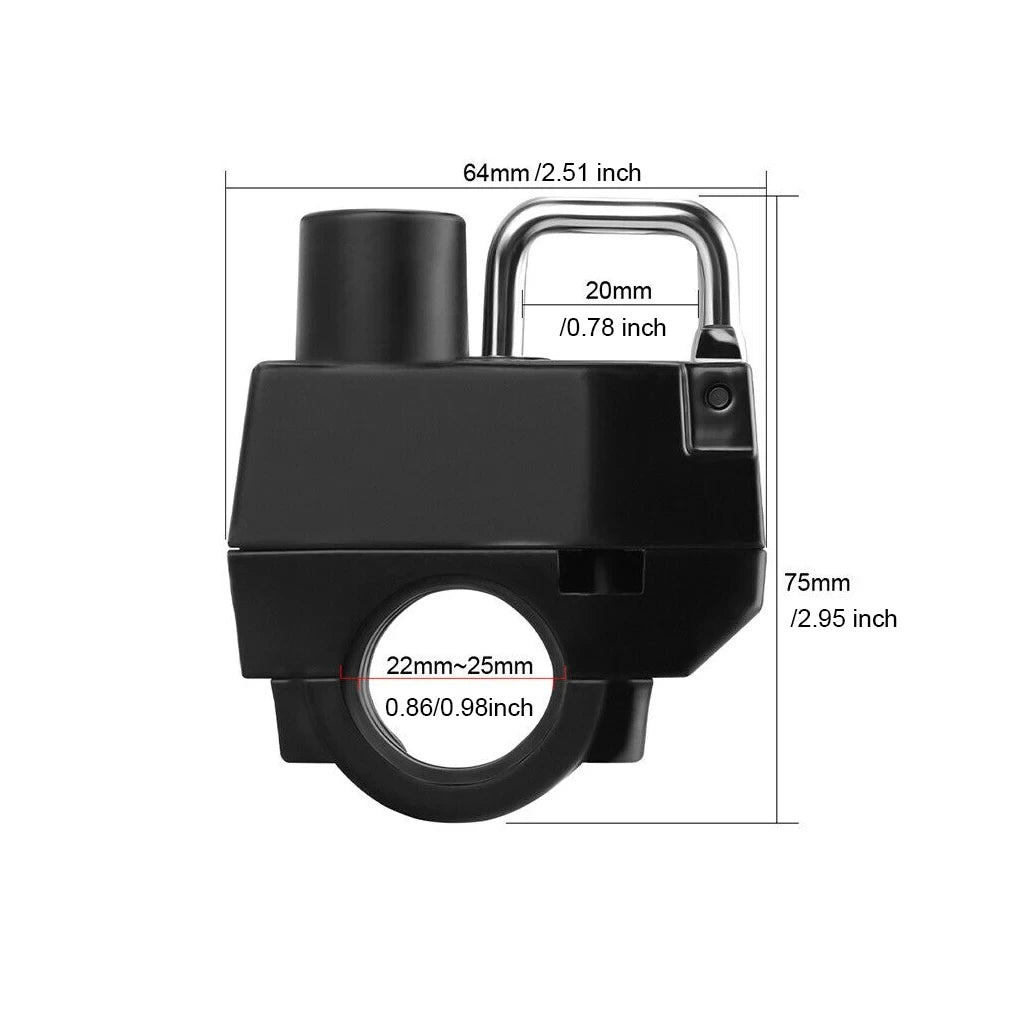 Anti-Theft Motorcycle Helmet Lock with Keys - 2