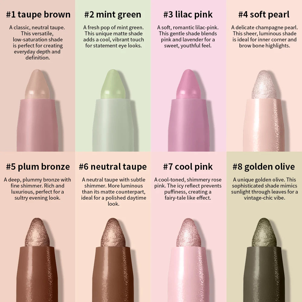 Waterproof Shimmer and Matte Eyeshadow Pencil Stick - 4