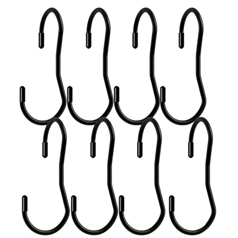 Stainless Steel S-Shaped Storage Hooks for Closet and Kitchen - 16
