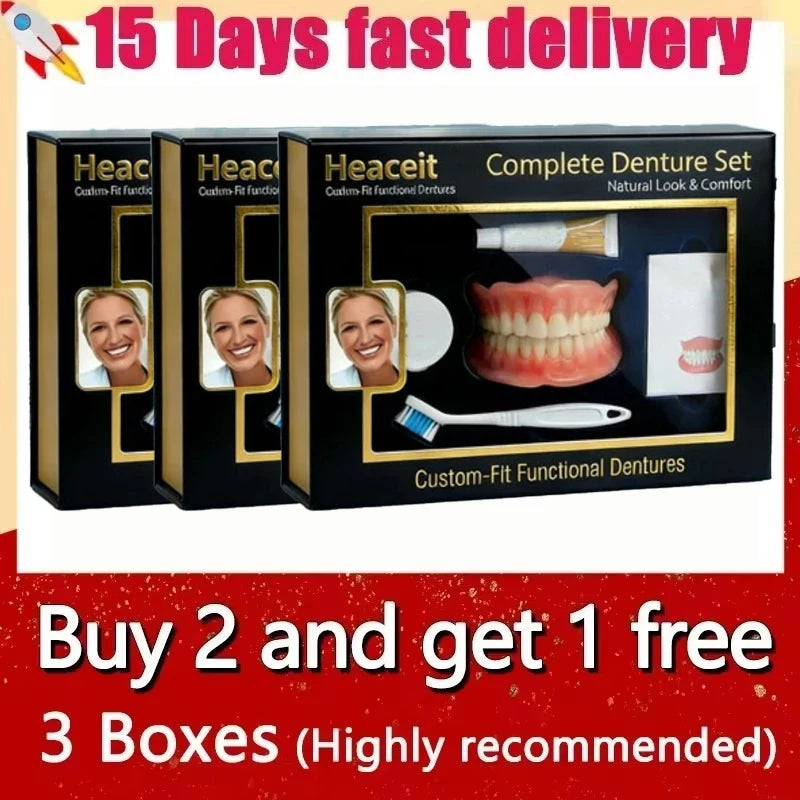 Comfortable Silicone Denture Set for Natural Smile