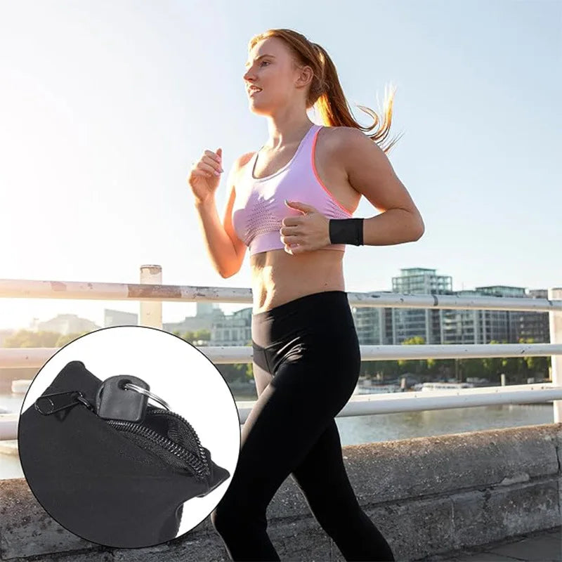 Zippered Wristband Storage Pouch for Running and Fitness - 3