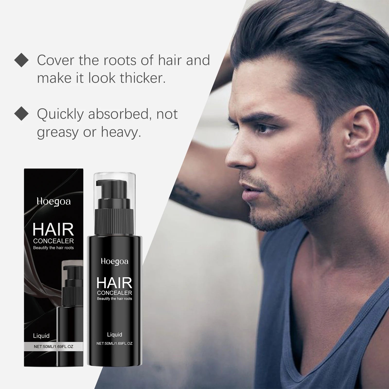 Instant Hairline and Gray Root Concealer for Thicker Fuller Hair - 11