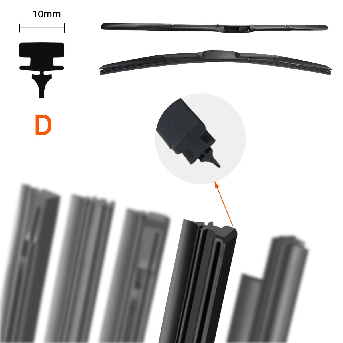 Universal Car Wiper Blade Rubber Refill Strip