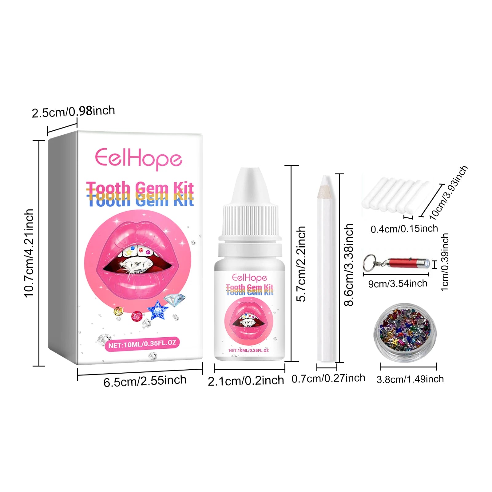 DIY Crystal Tooth Gem Jewelry Decoration Kit - 8