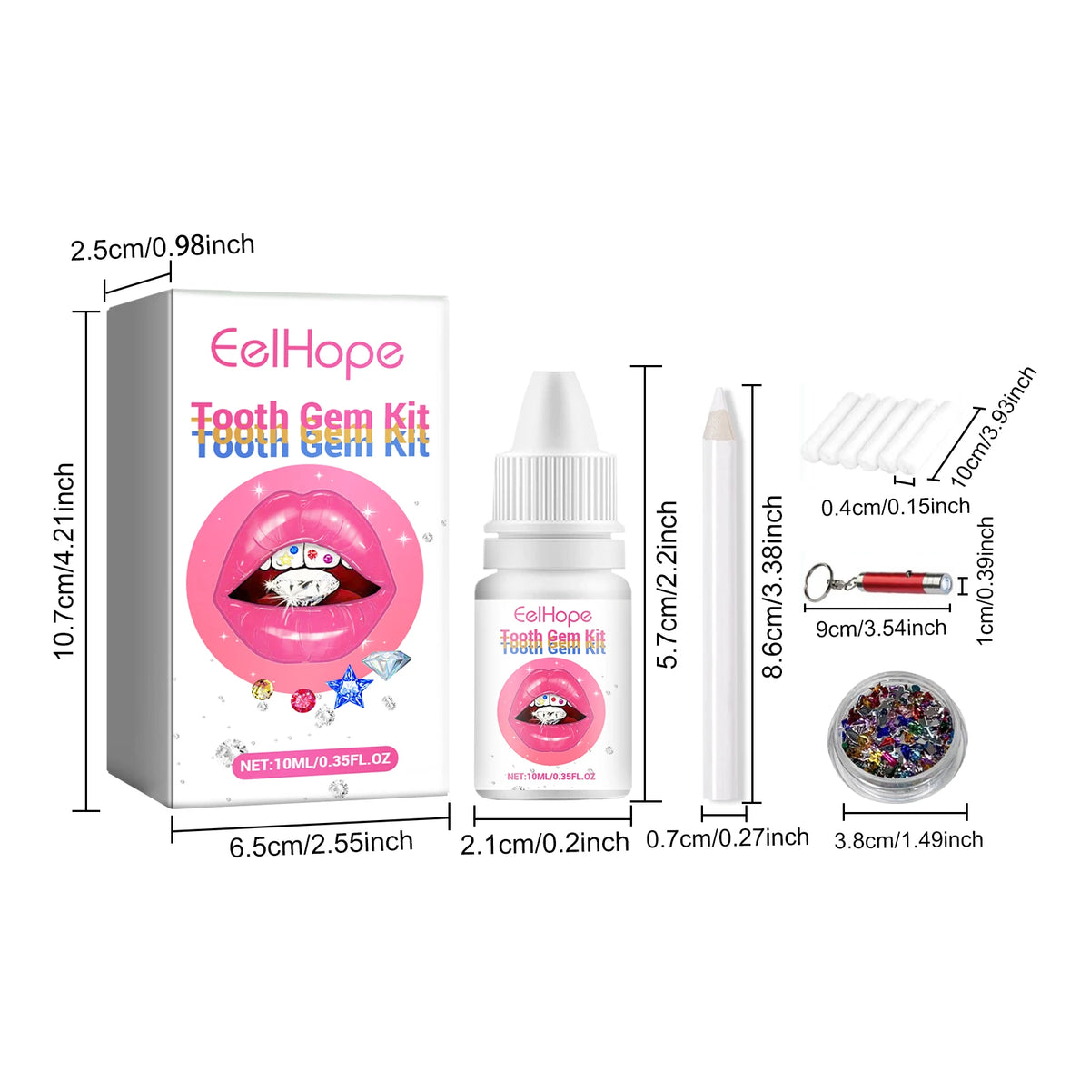 DIY Crystal Tooth Gem Jewelry Decoration Kit