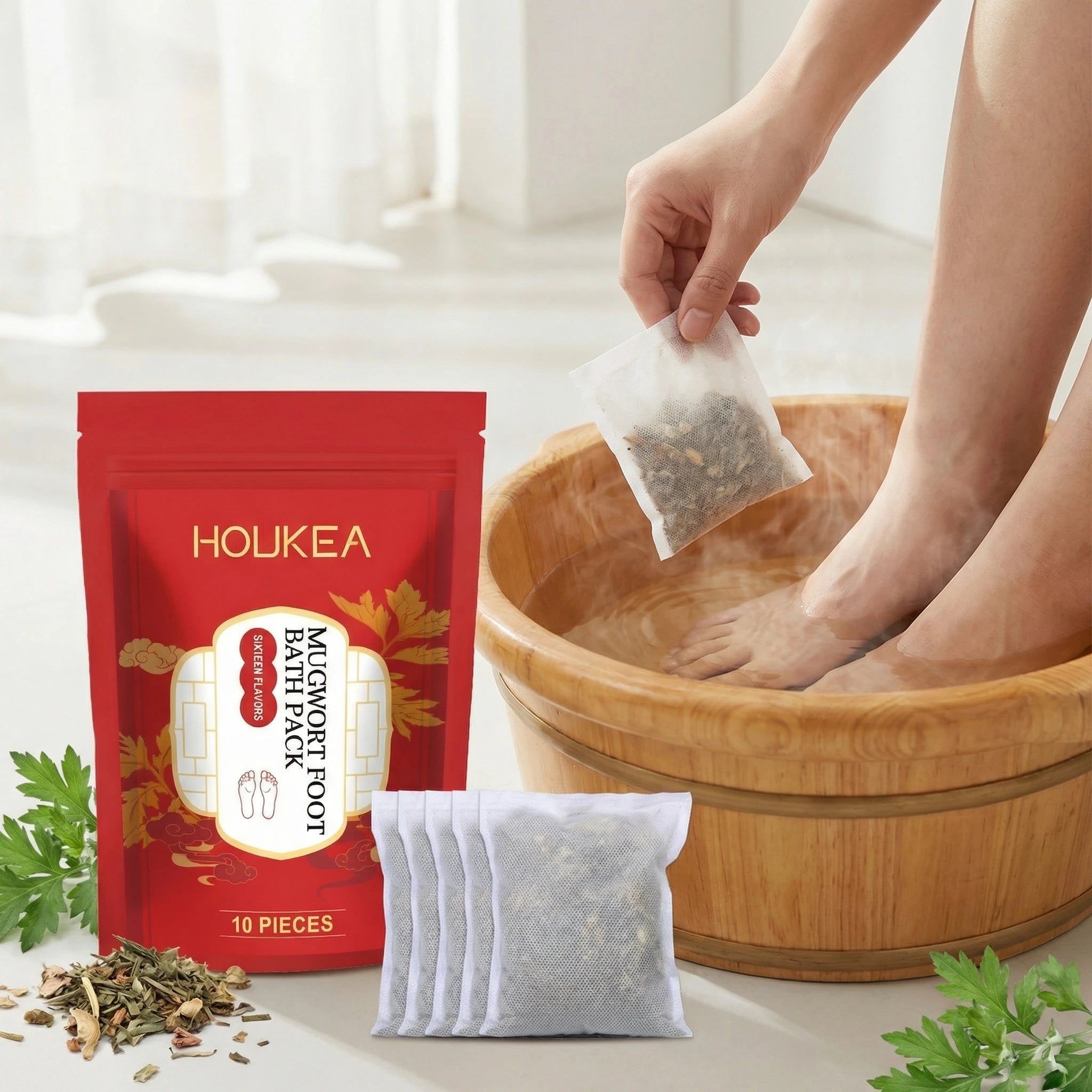 Herbal Mugwort Foot Bath Soak for Relaxation and Sleep - 4