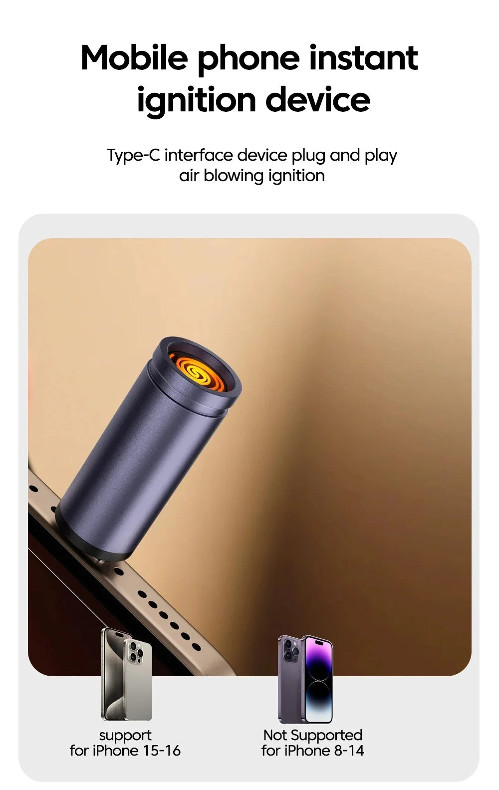Portable USB-C Phone-Powered Cigarette Lighter - 10