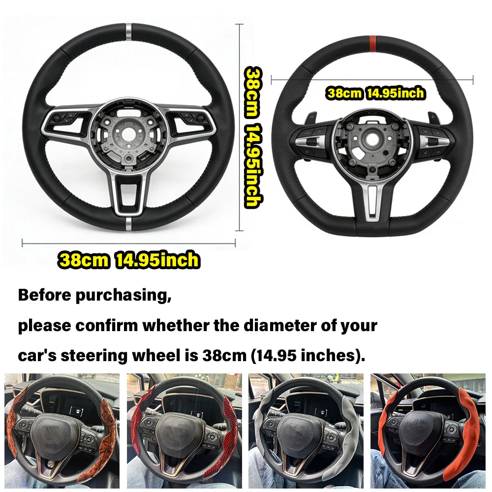 Anti-Slip Car Steering Wheel Cover Set - 2