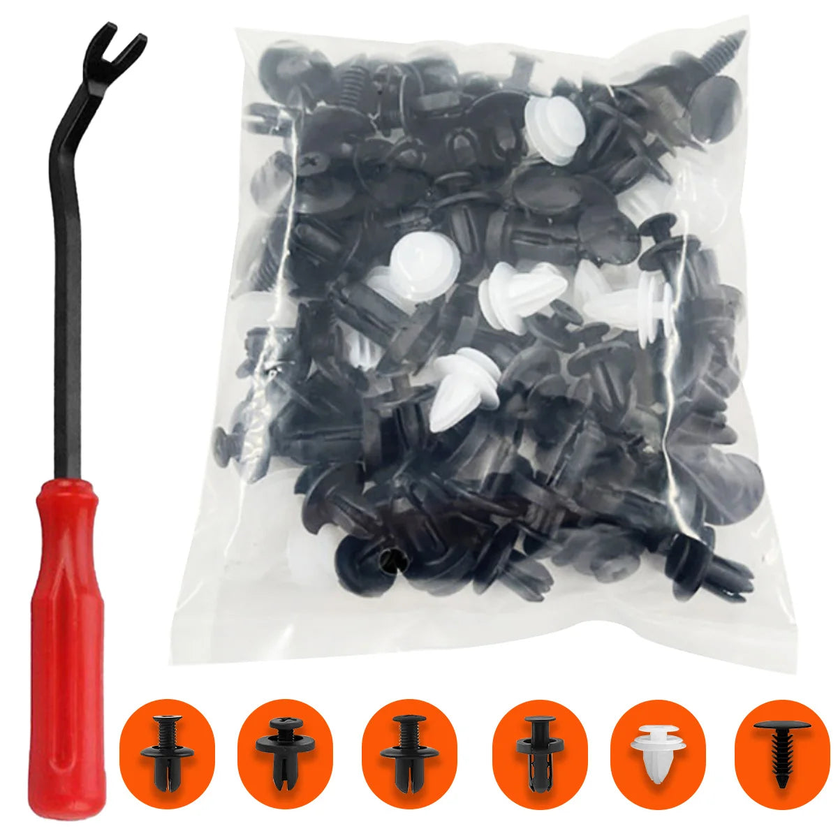 Universal Car Bumper and Trim Fastener Retainer Clip Set - 10