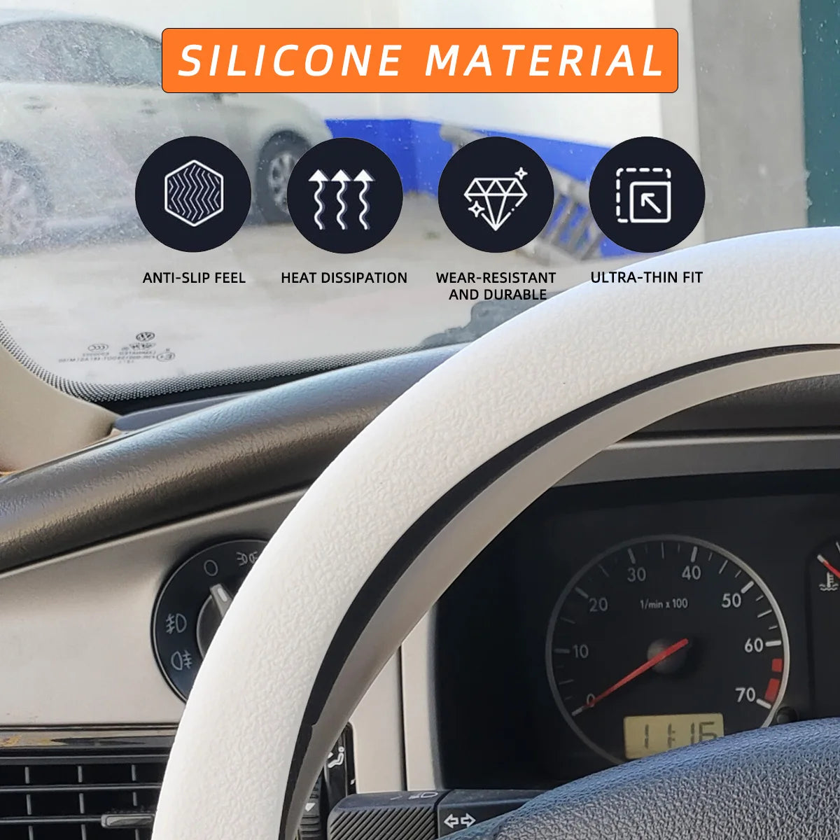 Anti-Slip Silicone Steering Wheel Cover