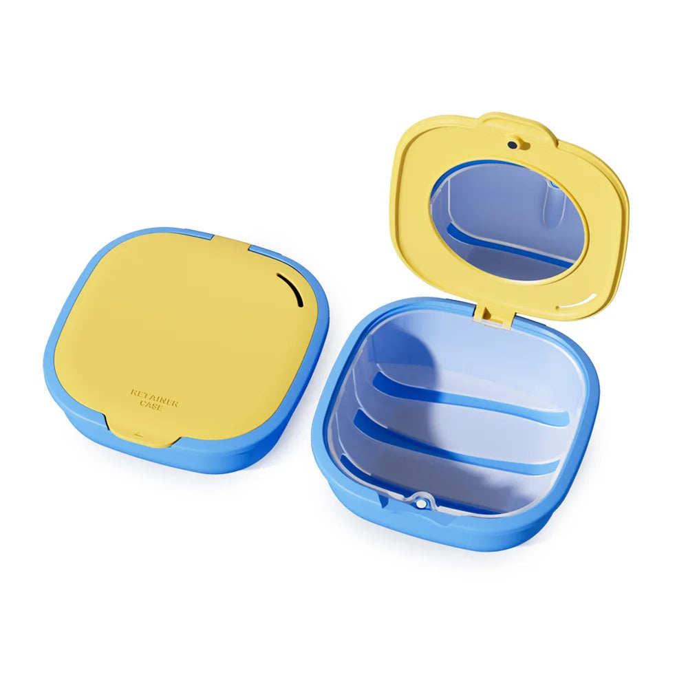 Portable Retainer Case with Mirror and Drain Basket - 5