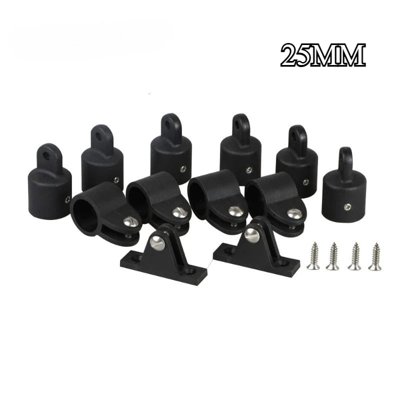 12Pc Marine Boat Bimini Top Hardware Set Nylon Eye End Jaw Slide Hinge - 12