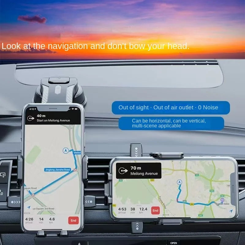Universal 360-Degree Foldable Car Phone Holder with Vacuum Suction - 5