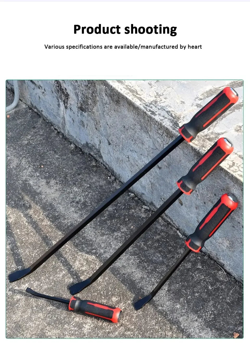 Heavy Duty Industrial Pry Bar with Ergonomic Handle