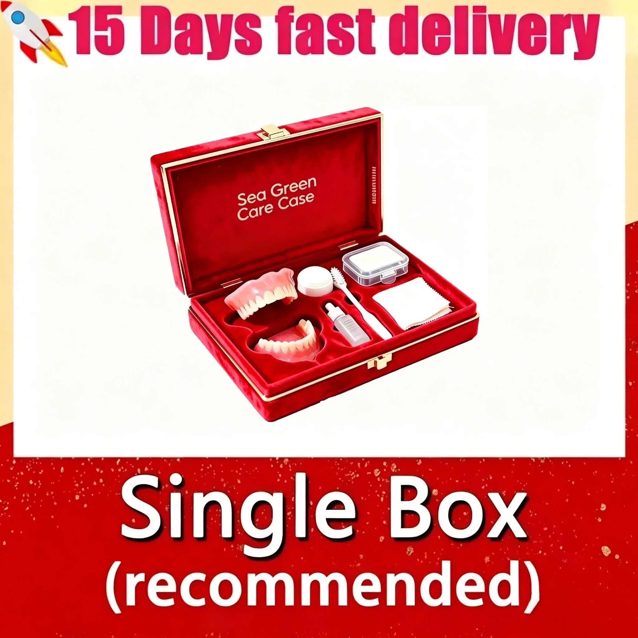 Full Mouth Soft Silicone Cosmetic Dentures Set - 16