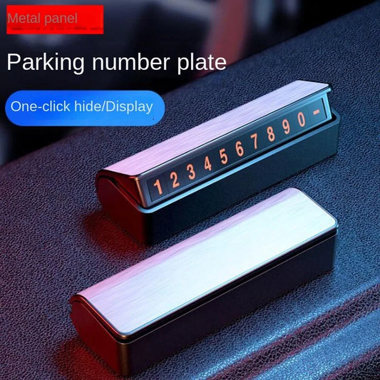 Luminous Temporary Parking Number Plate for Car
