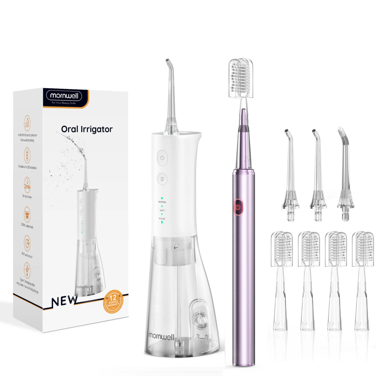 Electric Toothbrush and Water Flosser Oral Care Kit