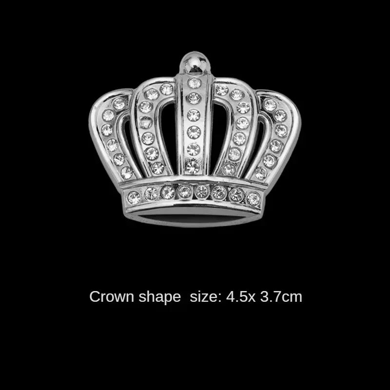 Decorative Crystal Crown Car Emblem Sticker