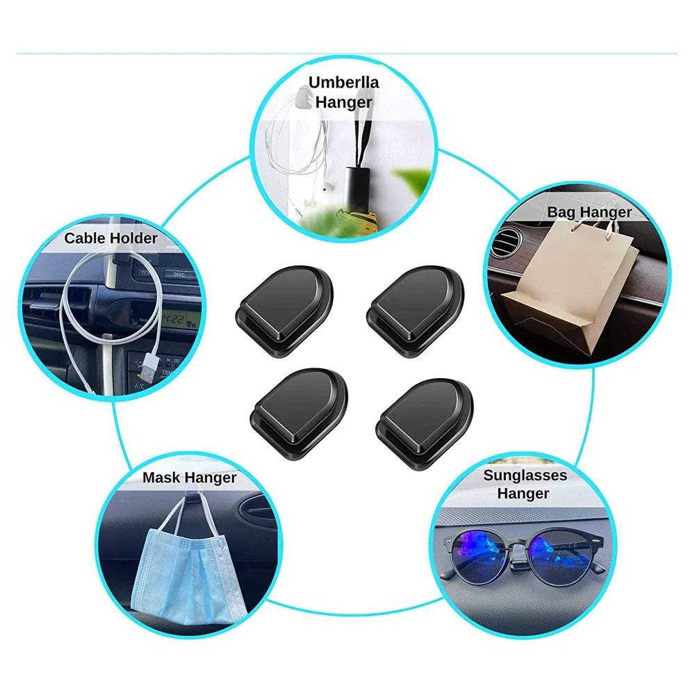 Adhesive Mini Car Interior Storage Hooks