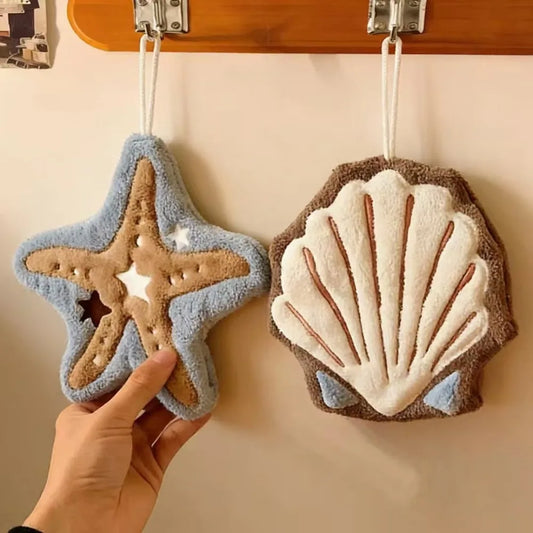 Ocean Themed Hanging Hand Towel for Bathroom and Kitchen