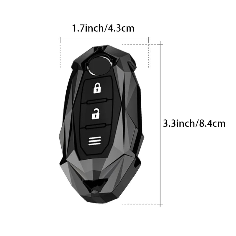 Protective Galvanized Alloy Car Key Case Cover for Nissan and Infiniti