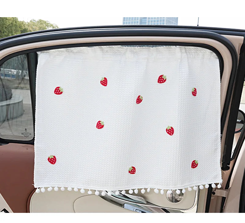 Heat Insulated Suction Cup Car Window Sunshade Curtain - 9