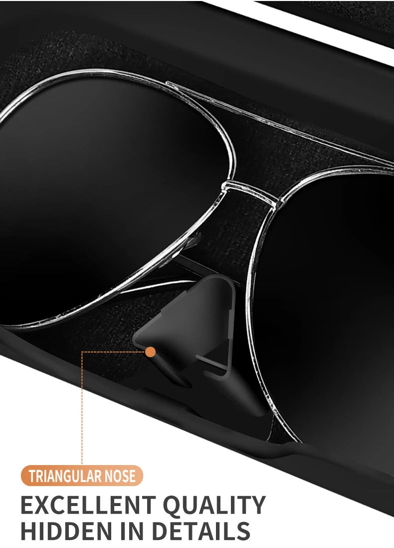 Portable Car Sun Visor Sunglasses Holder Case