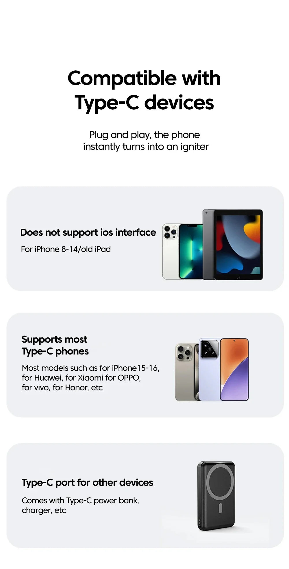 Portable USB-C Phone-Powered Cigarette Lighter - 13