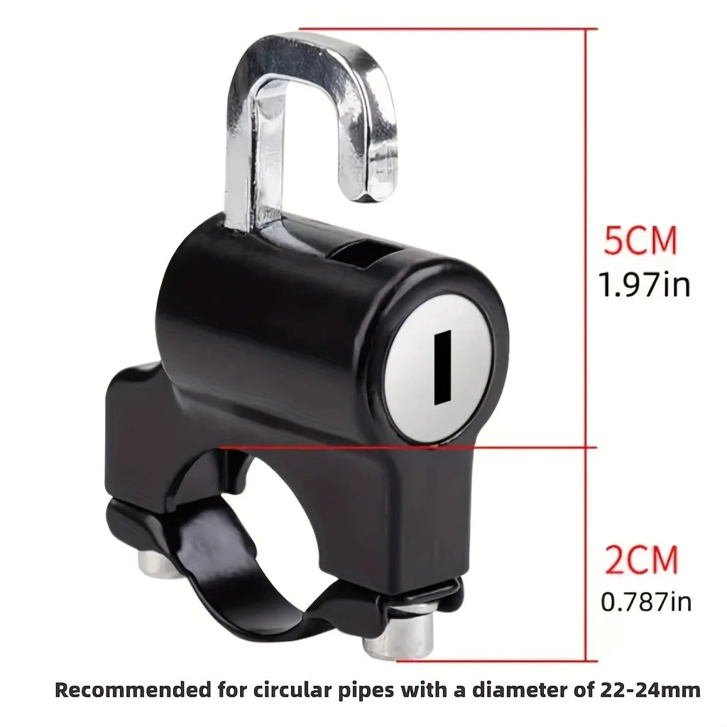 Anti-Theft Handlebar Mounted Motorcycle Helmet Lock